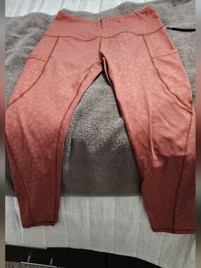 Salty Honey Rust Leopard-Print Active Leggings
